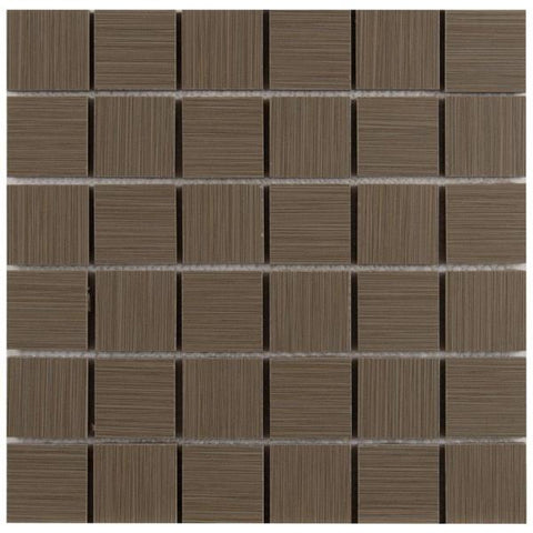 Metro Charcoal 12 in. x 12 in. x 10mm Matte Porcelain Mesh-Mounted Mosaic Tile (13 sq. ft. / 13 pc. ) by MSI