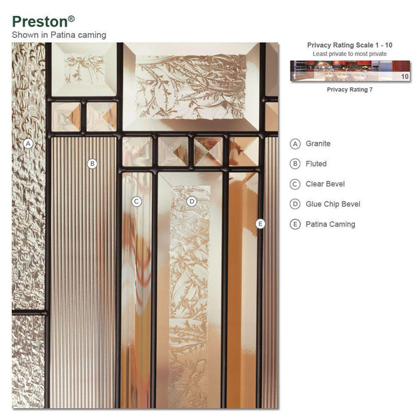 Feather River Doors 37.5 in. x 81.625 in. Preston Patina Craftsman Lite Stained Medium Oak Left-Hand Inswing Fiberglass Prehung Front Door