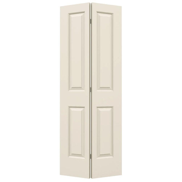 JELD-WEN 30 in. x 80 in. Cambridge Primed Smooth Molded Composite MDF Closet Bi-fold Door