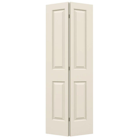 JELD-WEN 30 in. x 80 in. Cambridge Primed Smooth Molded Composite MDF Closet Bi-fold Door