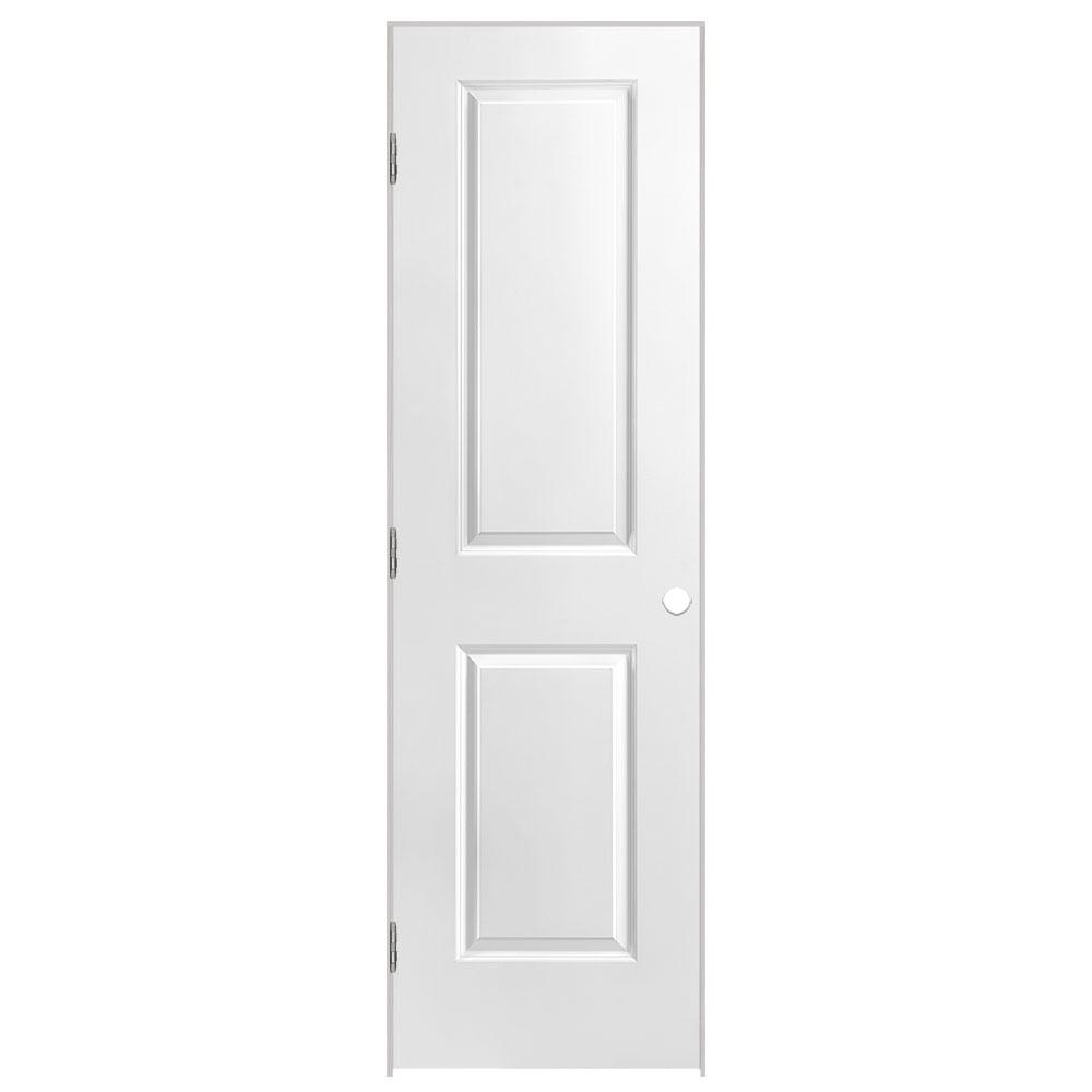 Masonite 24 in. x 80 in. 2-Panel Square Top Left-Handed Hollow-Core Smooth Primed