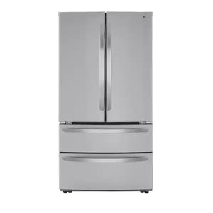 NEW: LG Electronics 23 cu. ft. 4-Door French Door Refrigerator with Internal Water Dispenser in PrintProof Stainless Steel, Counter Depth