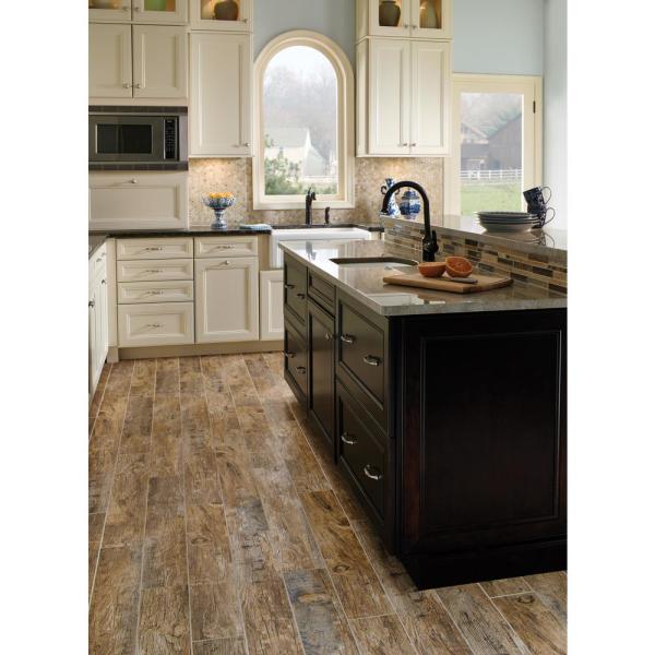 Redwood Natural 6 in. x 24 in. Matte Porcelain Floor and Wall Tile (10 sq. ft./case) by Home Decorators Collection