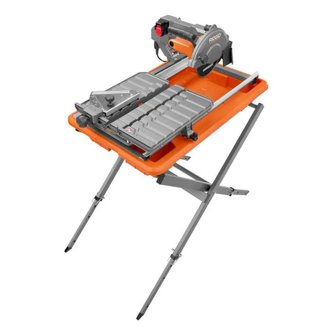 RIDGID 9 Amp Corded 7 in. Wet Tile Saw with Stand