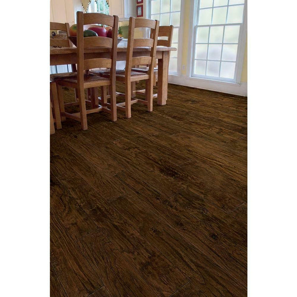 Hand scraped Saratoga Hickory 7 mm Thick x 7-2/3 in. Wide x 50-5/8 in. Length Laminate Flooring (169.19 sq. ft. /7 cases) by TrafficMaste