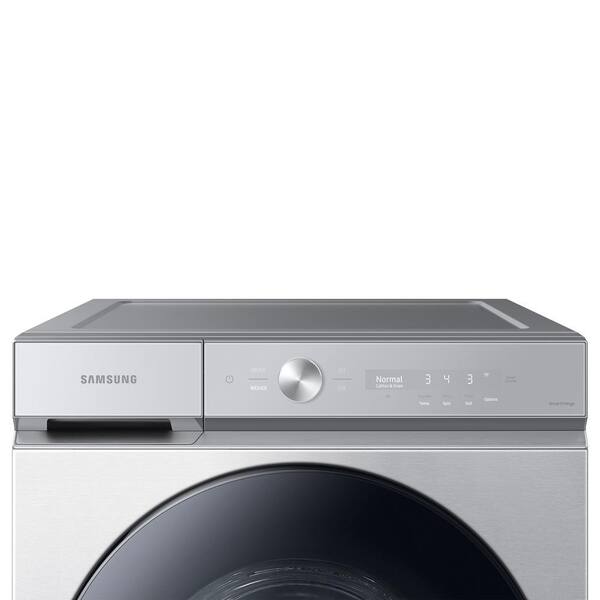 NEW: Samsung Bespoke 7.6 Cu. Ft. Silver Steel Ultra Capacity Electric Dryer With Super Speed Dry And AI Smart Dial - DVE53BB8700TA3