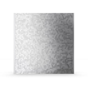 Inoxia SpeedTiles Hexagonia Stainless 29.61 in. x 30.47 in. x 5 mm Metal Self-Adhesive Range Backsplash Mosaic Tile (6.26 sq. ft.)