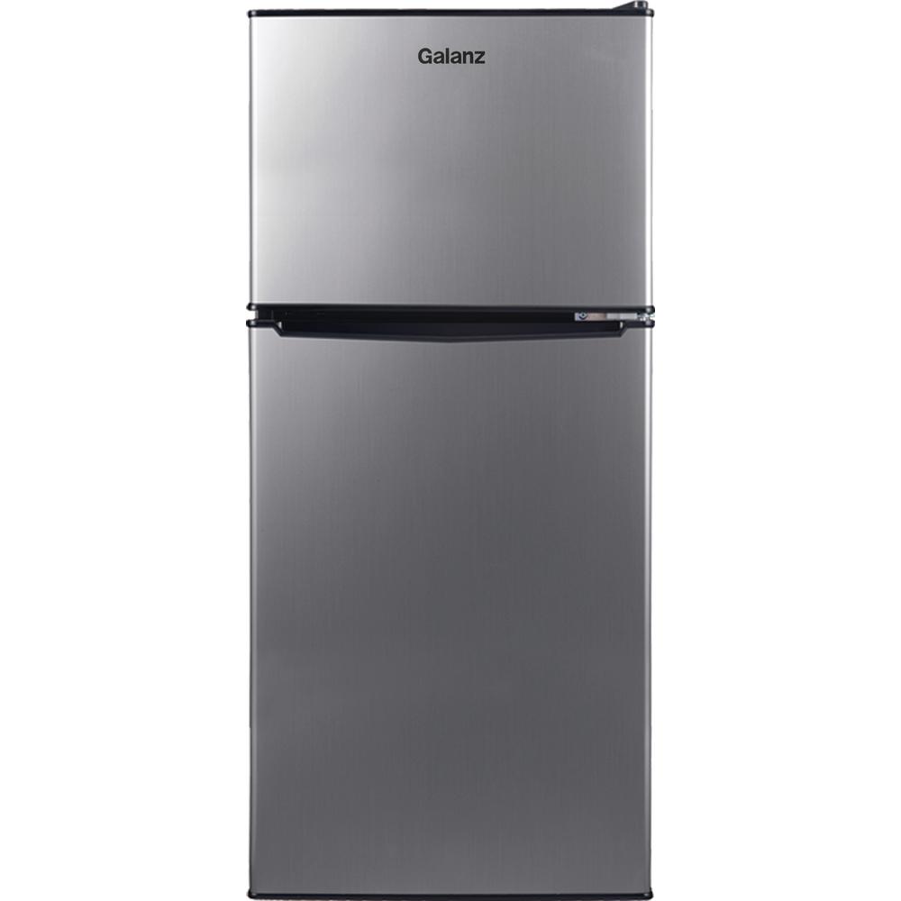 7.6 cu. ft. Top Freezer Refrigerator with Dual Door in Stainless Steel Look