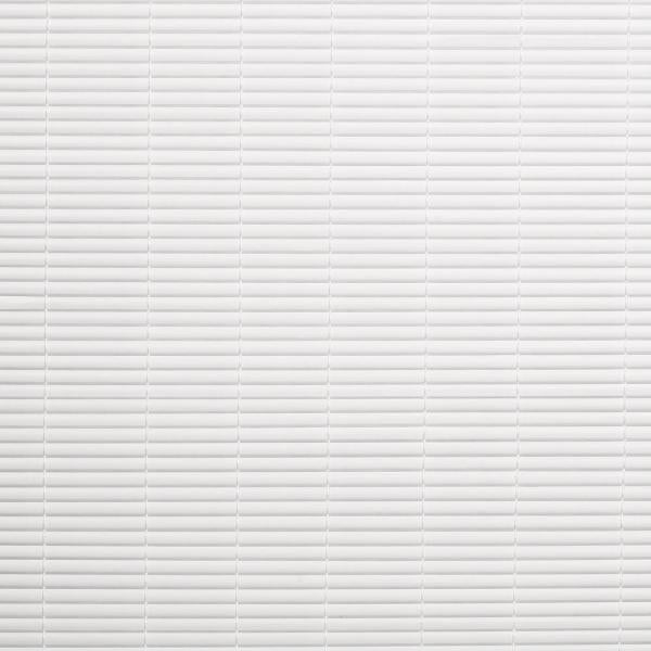 Solstice White Cordless Light Filtering Vinyl Roll-Up Blind with 1/4 in. Oval Slats 48 in. W x 72 in. L by ACHIM