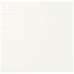 LuxeCraft White 3 in. x 12 in. Glazed Ceramic Subway Wall Tile (60 sq. ft. / 5 cases) by Marazzi