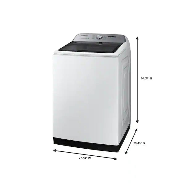 USED: 5.0 cu. ft. Top Load Washer with Super Speed in White 5.0 cu. ft. Top Load Washer with Super Speed in White WA50R5400AW/US & 7.4 cu. ft. Smart Gas Dryer with Steam Sanitize+ in White DVG52A5500W/A3