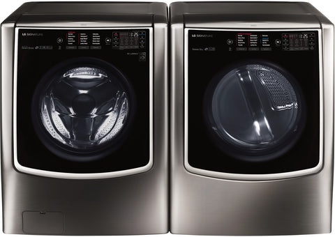 NEW: LG SIGNATURE 5.8 cu. ft. Mega Capacity Front Load Washer and 9.0 cu. ft. ELECTRIC DryModel  WM9500HKA | DLEX9500Ker with TurboSteam
